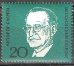 Stamps Germany -  Conmemoración de Adenauer (1ª edición). Sir Alcide de Gasperi.