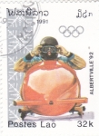 Stamps Laos -  juegos olímpicos Albertville'92