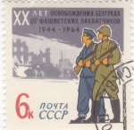 Stamps : Europe : Russia :  M I L I T A R E S 