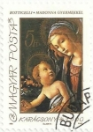 Stamps : Europe : Hungary :  NAVIDAD 1990. LA VIRGEN DEL LIBRO, DE BOTTICELLI. YVERT HU 3301