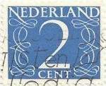 Stamps : Europe : Netherlands :  (317) CIFRAS. VALOR FACIAL 2 cent. YVERT NL 458