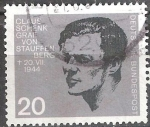 Stamps Germany -  20 Aniv de atentado contra la vida de Hitler. Anti-hitlerianos Mártires. Claus Schenk (Von Stauffenb