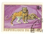 Stamps : Africa : Guinea :  Animales africanos. Leopardo.