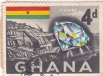 Sellos de Africa - Ghana -  mina de diamante