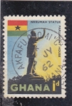 Sellos de Africa - Ghana -  estatua nkrumah