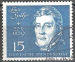 Sellos de Europa - Alemania -  Inauguración de la Sala Beethoven en Bonn.Louis Spohr (1784-1859) compositor y director de orquesta.