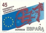 Sellos del Mundo : Europa : Espa�a : PRESIDENCIA ESPAÑOLA DE LAS COMUNIDADES EUROPEAS. EMBLEMA, DISEÑO DE TÀPIES. EDIFIL 3010