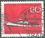 Stamps Germany -  Centenario de servicio de salvamento marítimo alemán.