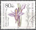 Stamps Germany -  Por el bienestar,	Orquídea: Violeta Limodore.