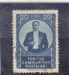 Stamps Turkey -  Presidente Mustafa Kemal Atatürk