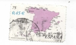 Sellos del Mundo : Europe : Spain : MAPA  DE ESPAÑA