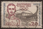 Stamps France -  Jean Bouin. JJ.OO. Roma  1960  2,00 ff