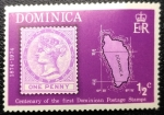 Sellos de America - Dominica -  ONE PENNY