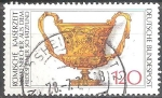 Stamps Germany -  Patrimonio arqueológico.Imperio Romano, la taza máscara de Hildesheim Fondo del Tesoro.