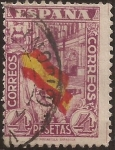 Stamps Spain -  Junta de Defensa. Catedral de Málaga  1937  4 ptas