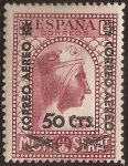 Stamps Spain -  Virgen de Montserrat   1938  Habilitado a 50 cts