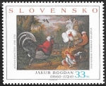 Stamps Slovakia -  427 - Gallos, pintura de Jakub Bogdan