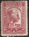 Stamps Spain -  Virgen de Montserrat   1938  Habilitado a 1,25 ptas