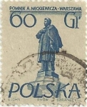 Stamps : Europe : Poland :  MONUMENTOS DE VARSOVIA. ESTATUA DE ADAM MICKIEWICZ. YVERT PL 808
