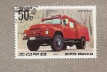 Stamps North Korea -  Coche de bomberos