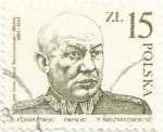 Stamps : Europe : Poland :  90 AÑOS NACIMIENTO Y 40 MUERTE DEL GENERAL SWIERCZEWSKI. RETRATO. YVERT PL 2898
