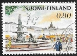 Stamps Finland -  750 - Plaza del Mercado, de Helsinki