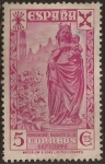 Stamps Spain -  Asociación Benéfica de Correos. Orfanato  1938  5 cents