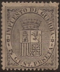 Stamps Spain -  Impuesto de Guerra  1874  5 cents