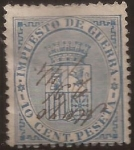 Stamps Spain -  Impuesto de Guerra  1874  10 cents