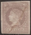 Stamps Europe - Spain -  Isabel II  1860  2 reales
