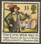 Stamps United Kingdom -  Guerra Civil - Rey contra Parlamento - Mosquetero