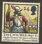 Stamps United Kingdom -  Guerra Civil - Rey contra Parlamento - Piquero