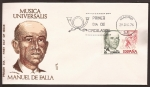 Stamps Spain -  SPD Centenario Manuel de Falla 29 dic 1976  5 ptas