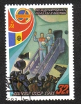 Stamps : Europe : Russia :  Vuelo Espacial Soviético-Rumano.