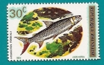 Stamps Rwanda -  Peces - Hydrocyon - Pez Tigre