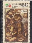 Stamps Cambodia -  PINTURA-EL DILUBIO UNIVERSAL