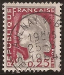 Stamps : Europe : France :  Marianne de Décaris  1960  0,25 ff