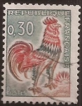 Stamps : Europe : France :  El Gallo Galo   1965  0,30 ff