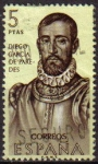 Stamps Spain -  ESPAÑA 1963 1533 Sello Forjadores de América Garcia de Paredes usado