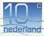 Stamps : Europe : Netherlands :  CENTENARIO DEL SELLO HOLANDÉS CON CIFRAS. VALOR FACIAL 10 Cts. YVERT NL 1042