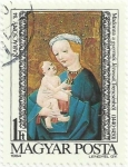 Stamps : Europe : Hungary :  NAVIDAD 1984. VIRGEN CON EL NIÑO (1440-50), ALTAR DE LA IGLESIA DE TRENCSEY. YVERT HU 2944