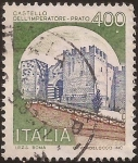 Stamps Italy -  Castello dell'Imperatore - Prato  1980  400 liras