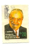 Stamps Uruguay -  J. SARNEY PRESIDENTE DE LA REP. FEDERATIVA DE BRASIL