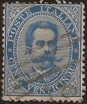 Sellos de Europa - Italia -  Umberto I  1879  25 centesimi