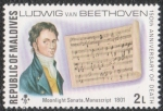 Sellos de Asia - Maldivas -  Ludwig van Beethoven