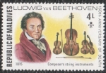 Sellos del Mundo : Asia : Maldivas : Ludwig van Beethoven