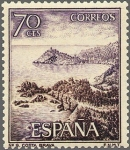 Stamps Spain -  ESPAÑA 1964 1544 Sello Nuevo Serie Turistica Paisajes y Monumentos, Costa Brava c/señal charnela