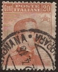 Stamps Italy -  Vittorio Emanuele III  1916  20 centesimi