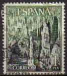 Sellos de Europa - Espa�a -  ESPAÑA 1964 1548 Sello Serie Turistica Paisajes y Monumentos Cuevas del Drach Mallorca usado