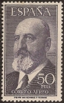 Stamps : Europe : Spain :  Leonardo Torres Quevedo  1955  aéreo 50 ptas